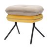 Пуф Pea, велюр, бежевый/желтый, Bergenson Bjorn, Цвет: бежевый/желтый