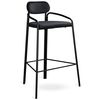Стул барный Ror, Round, велюр, черный/черный, LATITUDE, Цвет: черный