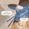 Столик приставной Sustainable collection, 38 см, серо-голубой/черный, изображение 11