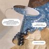 Столик кофейный Sustainable collection, 38 см, серо-голубой/черный, изображение 10