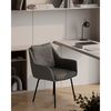 Стул Allar, экокожа, рогожка, серый, изображение 7
