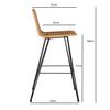 Стул барный Vetle Flat, ротанг, изображение 21
