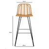 Стул барный Vetle Flat, ротанг, изображение 20