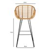 Стул барный Vetle Bent, ротанг, изображение 18