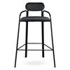 Стул барный Ror, Round, велюр, черный/черный, LATITUDE, Цвет: черный, изображение 2