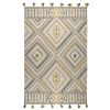 Ковер из хлопка с контрастным узором и кисточками из коллекции Ethnic, 200х300 см, Tkano