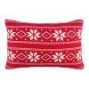 Подушка вязаная с новогодним рисунком Frostwork из коллекции New Year Essential, 40x60 см, Tkano