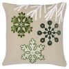 Подушка декоративная с вышивкой Snow flakes из коллекции New Year Essential, 45х45 см, Tkano