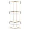 Полка напольная трехъярусная угловая Siv, золотистая, Bergenson Bjorn