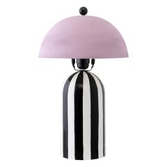 Светильник настольный Anniken, 25х38 см, черный/белый/лиловый, Bergenson Bjorn, Цвет: лиловый