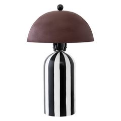 Светильник настольный Anniken, 25х38 см, черный/белый/сливовый, Bergenson Bjorn, Цвет: сливовый