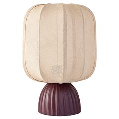 Лампа настольная Texture Rib, 27х39 см, вишневая/бежевая, Bergenson Bjorn, Цвет: вишневый/бежевый