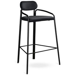 Стул барный Ror, Round, велюр, черный/черный, LATITUDE, Цвет: черный