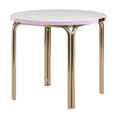 Столик кофейный Ror, 50 см, латунь/серый/розовый, LATITUDE, Цвет: латунь/серый/розовый
