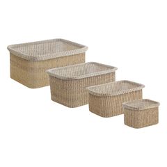 Набор из 4 корзин для хранения Sustainable collection, бежевый, Bergenson Bjorn