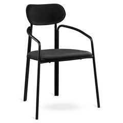 Стул Ror, Round, велюр, черный/черный, LATITUDE, Цвет: черный