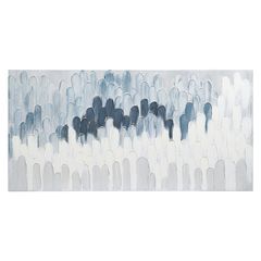 Панно декоративное с ручной росписью By Feel, 140х70 см, серо-голубое, Bergenson Bjorn
