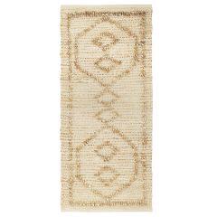 Ковер из джута и переработанного хлопка Kolkata из коллекции Ethnic, 70x160см, Tkano