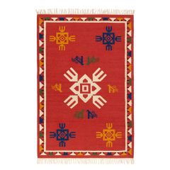 Ковер из шерсти по мотивам чувашских орнаментов из коллекции Cultural Heritage, 120х180 см, Tkano