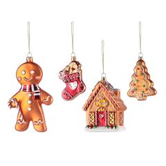 Набор ёлочных украшений Ginger celebration коллекции New Year Essential, Tkano