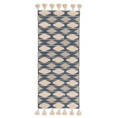 Ковер из хлопка синего цвета Argyle из коллекции Ethnic, 70х160 см, Tkano