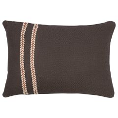 Подушка декоративная базовая Braids серо-коричневого цвета из коллекции Ethnic, 30х45 см, Tkano