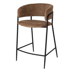 Стул полубарный Helning, мягкий шенилл, светло-коричневый, Bergenson Bjorn