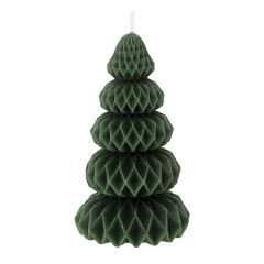 Свеча декоративная Origami зеленого цвета из коллекции New Year Essential, 19 см, Tkano