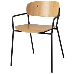 Стул с подлокотниками Torfrid, светлый орех, Bergenson Bjorn