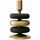 Подсвечник Stone, 20 см, черный/античная латунь, Bergenson Bjorn