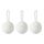 Набор ёлочных украшений Fluffy white из коллекции New Year Essential, 3 шт., Tkano