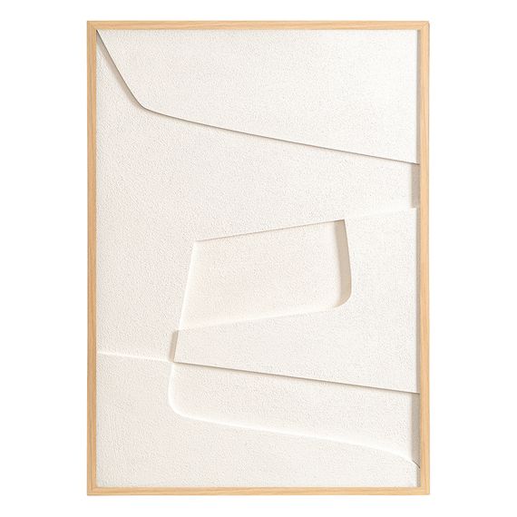 Панно декоративное с эффектом 3D Minimalism, с бежевой рамой, 50х70 см, Bergenson Bjorn