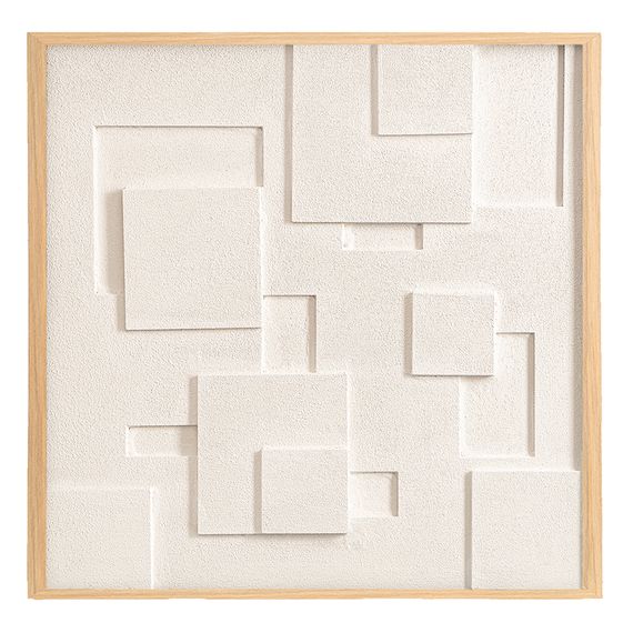 Панно декоративное с эффектом 3D Minimalism, с бежевой рамой, 60х60 см, Bergenson Bjorn
