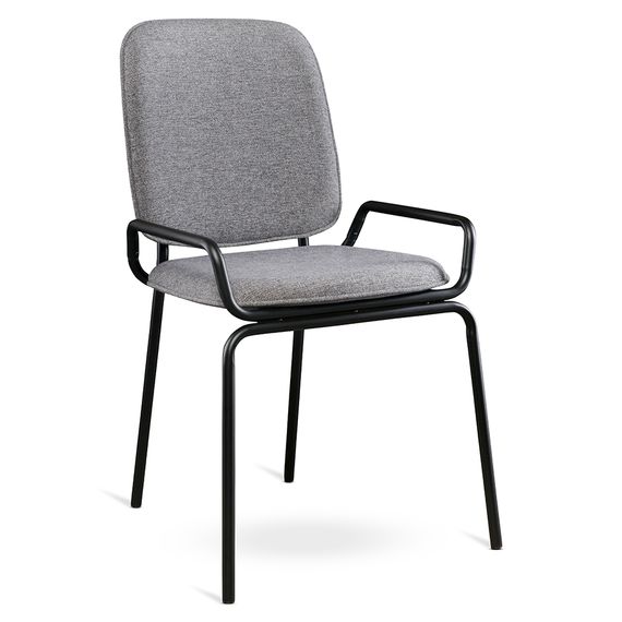 Стул Ror, Double Frame, рогожка, черный /серый, LATITUDE, Цвет: черный/серый