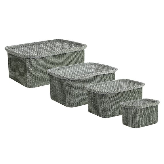 Набор из 4 корзин для хранения Sustainable collection, оливковый, Bergenson Bjorn