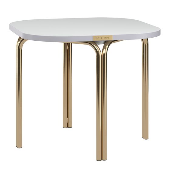 Столик кофейный Ror, 50х50 см, латунь/серый, LATITUDE, Цвет: латунь/серый