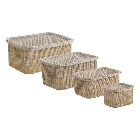 Набор из 4 корзин для хранения Sustainable collection, бежевый, Bergenson Bjorn