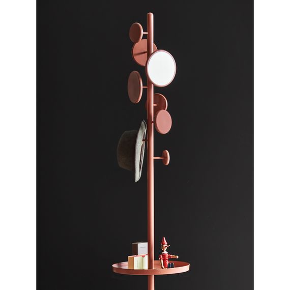 Вешалка напольная с полкой Lingon, терракотовая, LATITUDE, Цвет: терракотовый, изображение 3