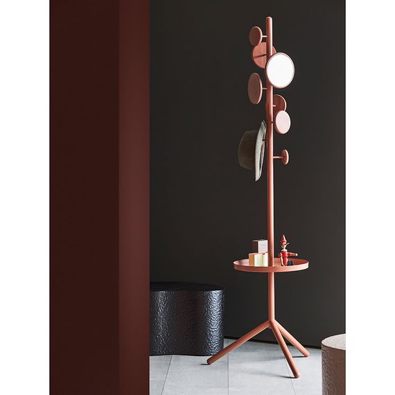 Вешалка напольная с полкой Lingon, терракотовая, LATITUDE, Цвет: терракотовый, изображение 2