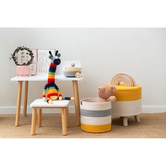 Корзина для хранения Ciary, 30х30 см, бежевая/серая/горчичная, Bergenson Bjorn, Цвет: разноцветный, изображение 6