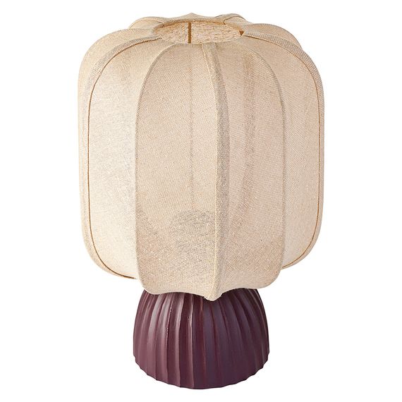 Лампа настольная Texture Rib, 27х39 см, вишневая/бежевая, Bergenson Bjorn, Цвет: вишневый/бежевый, изображение 9