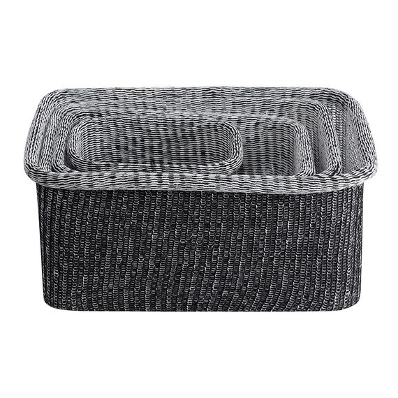 Набор из 4 корзин для хранения Sustainable collection, черный, Bergenson Bjorn, Цвет: черный, изображение 7