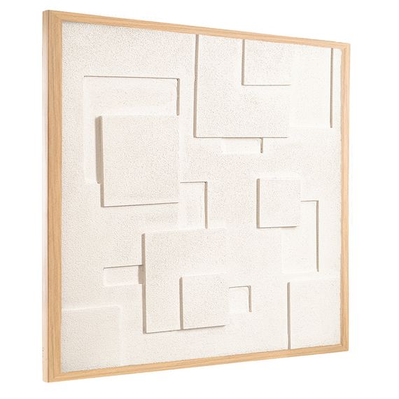 Панно декоративное с эффектом 3D Minimalism, с бежевой рамой, 60х60 см, Bergenson Bjorn, изображение 2