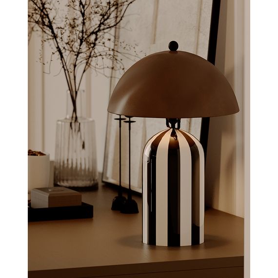 Светильник настольный Anniken, 25х38 см, черный/белый/сливовый, Bergenson Bjorn, Цвет: сливовый, изображение 6