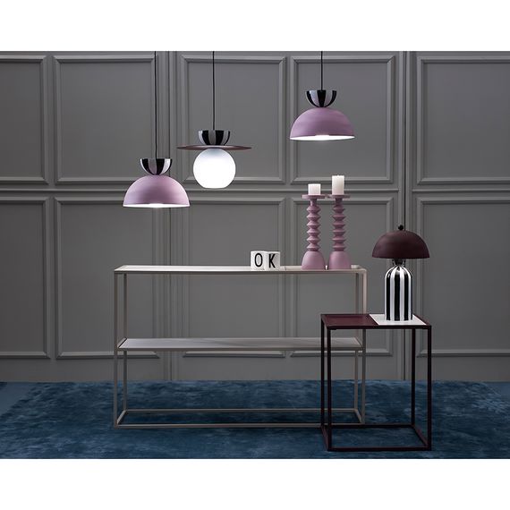 Светильник настольный Anniken, 25х38 см, черный/белый/сливовый, Bergenson Bjorn, Цвет: сливовый, изображение 3