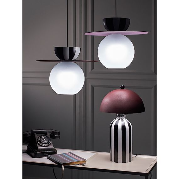 Светильник настольный Anniken, 25х38 см, черный/белый/сливовый, Bergenson Bjorn, Цвет: сливовый, изображение 4