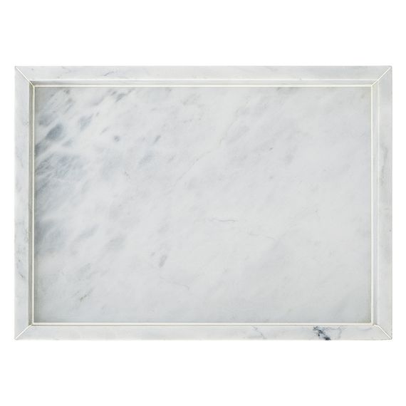 Поднос Marm, 28х20 см, белый мрамор, Bergenson Bjorn, Цвет: Белый, изображение 3