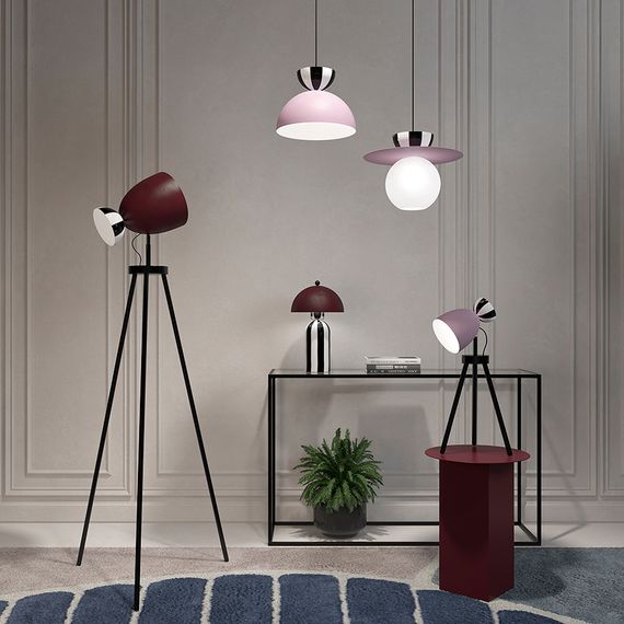 Светильник настольный Anniken, 25х38 см, черный/белый/сливовый, Bergenson Bjorn, Цвет: сливовый, изображение 9