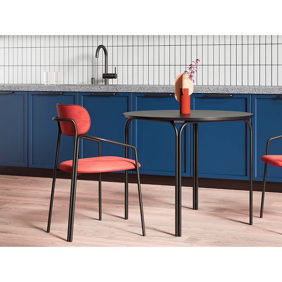 Стол обеденный Ror, 90 см, черный, LATITUDE, Цвет: черный, изображение 4