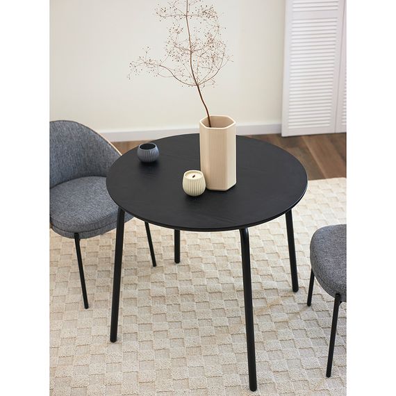 Стол обеденный Round, 80 см, черный, изображение 2